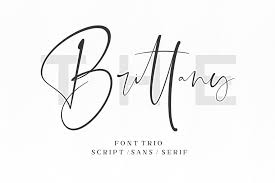 Every single letters have been carefully crafted to make your designs looks better. The Brittany Font Trio 189084 Script Font Bundles Signature Fonts Signature Logo Design Elegant Font