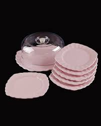 baston 8 parca seramik kek fanus ikram seti