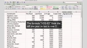 Calculating Year Over Year In Excel Youtube