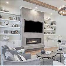 Country living room with brick fireplace and plaid chair. 370 Tv Wall Ideas Living Room Designs Living Room Tv Wall Living Room Tv
