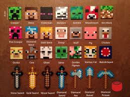 Minecraft Keychains Magnets And Pins From Perler Beads By Djbits Minecraft Perle Hama Perles A Tisser Schemas De Bijoux En Perles