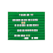 heavy duty extra wide pocket chart green