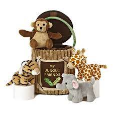 My Jungle Friends Plush Safari Animals Playset For Babies By Aurora At Stuffed Safari Brinquedos Para Animais De Estimacao Animais Safari Loja De Animais