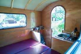 mini caravan with a telescopic roof