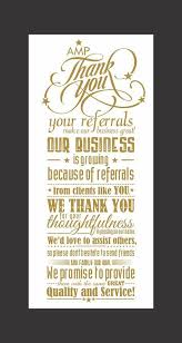 Thanks For Your Referrals Salon Quotes Client Appreciation Client Gifts