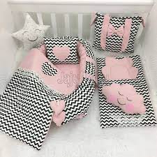 Jaju Baby Handmade Black Zigzag Pink Design Orthopedic Babynest 8 Piece Luxury Set Baby Bedding Mother Side Portable Baby Bed Bedding Sets Aliexpress
