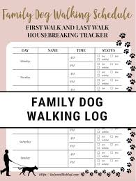 Free Printable Dog Walker Log Set A Schedule And Develop A Routine Dog Feeding Schedule Puppy Training Schedule Dog Training