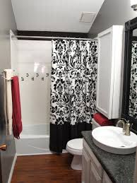 This unusual design really gives this space a bold, graphic look that's modern and trendy. Black And White Shower Curtain Ideas On Foter