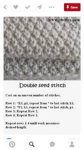 Pin By Leslie Schmidt On Knitting Double Seed Stitch Seed Stitch Knit Loom Knitting