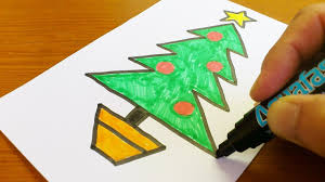 Very Easy How To Draw A Christmas Tree Easy And Cute Art On Paper F Easy Christmas Drawings Diy Paper Christmas Tree Simple Christmas Tree