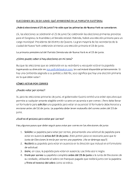 Jun 21, 2021 · pero deberíamos averiguar el martes por la noche cuántas papeletas de voto en ausencia se solicitaron y devolvieron el día de las primarias. Https Www1 Nyc Gov Assets Immigrants Downloads Pdf Faq June Elections 2020 Spanish Pdf