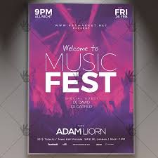 Autumn music festival flyer template. Music Fest Club Flyer Psd Template Psdmarket