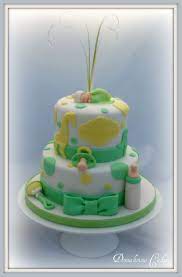 Green And Yellow Baby Shower Cake Baby Shower Yellow Baby Shower Cakes Shower Cakes