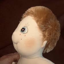 Rubens Barn Sweden Boy Jonathan Doll Red Hair Blue Eyes Wearing Blue  ARKRomper