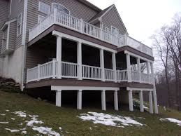 I have 17 man into hours trying to clean this deck so far, and nothing seems to help. Decks R Us Llc A Twitteren We Gave This Deck A Face Lift Replaced The Old Wood Railings And Floorboards With Azek Autumn Chestnut Decking White Vinyl Railings Covered The Support