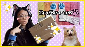Funky socks with famous illustrated personalities by chattyfeet. Andie Unboxes Toe Beanies Paw Socks Youtube