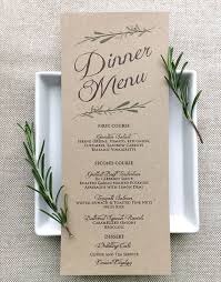 Wedding Menu Card Rustic Wedding Menu Cards Kraft Hochzeitseinladung Hochzeit Einladung Kraftpapier Rustikale Hochzeitseinladungen