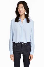 Light Blue Blouse H M Dressy Fashion Fashion Blue Shirt Outfits