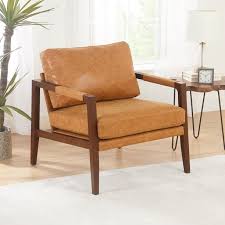 Better Homes Gardens Blake Lounge Chair Multiple Colors Walmart Com In 2020 Leather Chair Living Room Mid Century Leather Chair Accent Chairs For Living Room