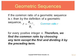 Equal 1?, well, let us see if we can calculate it: Geometric Sequences A Geometric Sequence Or Geometric Progression Is A Sequence In Which Each Term After The First Is Obtained By Multiplying The Preceding Ppt Video Online Download