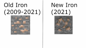 Minecraft 1.18 snapshot game version. Old Vs New Minecraft Ore Textures Youtube