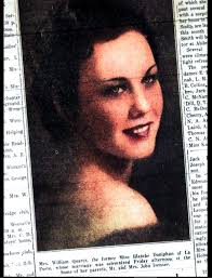 NEW. From 1936 LaPorte.** # **Blanche Doniphan marries William Quartz in  the home of her parents, Mr. & Mrs. Juhn Isensee. Who knows the family, or  shopped at the Isensee Grocery Store?**