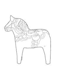 Swedish Dala Horse Coloring Page From Sweden Category Select From 24413 Printable Crafts Of Cartoons Nature A Horse Coloring Pages Horse Coloring Dala Horse