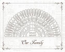 custom family tree 16x20 6 generation fan chart with ship