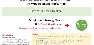 Das sozialministerium habe die meldebehörden nicht mit dem. Corona Impfung In Niedersachsen Terminvergabe Fur Erste Impfzentren Startet Morgen Shg Aktuell De