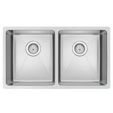0 hole double bowl kitchen sink