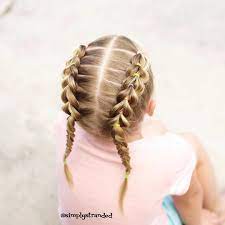 Pull Though Braids Into A Regular 3 Strand Braided Pigtails Happy August This Summer Has Gon Hair Styles Kids Braided Hairstyles Braided Hairstyles Easy