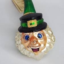 Christopher Radko Lucky St Patty's Pipe Ornament Leprechaun Irish St  Patricks 8