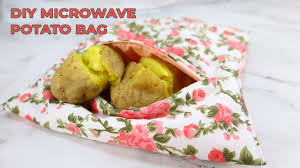 This microwave baked potato cooking bag is a diy take on a baked potato cooking method that's probably been around as long as household microwave ovens: Easy Microwave Potato Bag Instructions Perfect Baked Potatoes In Minutes Hello Sewing