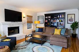In the dark blue living area of this manhattan apartment, schumacher fabrics cover the. 20 Amazing Blue Black White Yellow Living Rooms Home Design Lover