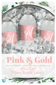 You can save even more at your baby shower with these free invitations and games, and a free baby shower checklist to make sure you get everything done on time. Pink And Gold It S A Girl Baby Shower Water Bottle Labels 24 Count Diy Baby Shower Decorations Girl Baby Shower Decorations Baby Shower
