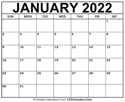 artstation blank january 2022 calendar printable