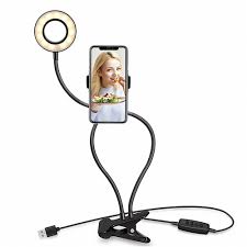 Selfie Led Ring Light With Mobile Phone Holder Live Stream Makeup Camera Lamp Sale Price Reviews Gearbest
