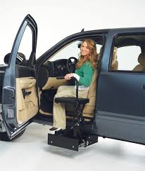 Stow Away Transfer Seat Leaves Pickup Truck Cab Free Of Obstructions Handicap Lifts Wheelchair Wheelchair Accessories