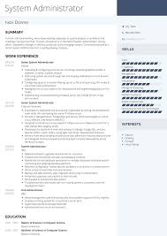 These top notch resume templates make the job easy for both professionals and recruiters as better layouts and best available text alignment schemes are up for grabs.the emphasis should be on the inclusion of simplistic layouts supporting myriad free customizations and other. System Administrator Resume Samples And Templates Visualcv