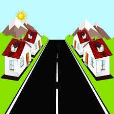 Jalan yang nanti dibeton sepanjang 1,1. Entry 1 By Fadilox For Draw Street Front View 2 Houses On Each Side Cartoon Freelancer