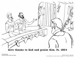 Acts 1:11 bible verse coloring page. Paul And Silas Were Rescued From Jail Coloring Page For Kids