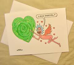 Rick And Morty Valentine Card Love Portal Regular Size Card And Mini Version A Lunar Ecli Rick And Morty Drawing Rick And Morty Book Rick And Morty Poster