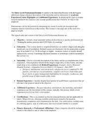 the entry level professional resume