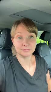 In her downtime, it's arts and crafts. It's not relaxing, it's construction  with glitter. There's tape, paint, rulers, and debris. I just stand back,  careful not to make eye contact. If you're