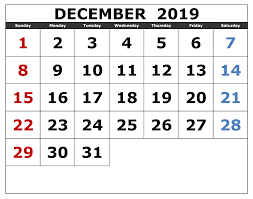 December 2019 Calendar Us Federal Holidays 2019 Calendar Federal Holiday Calendar December Calendar 2019