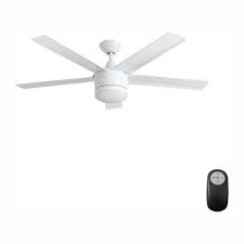 Home depot sells a variety of different manufacturers, in terms of ceiling fans for your home, office or other. Home Decorators Collection Merwry 52 In Integrated Led Indoor White Ceiling Fan With Light Kit And Remote Control Sw1422wh The Home Depot