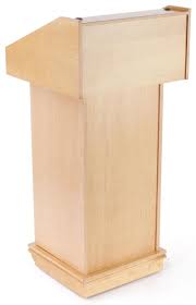 Podium With Wheels Convertible Design For Floor Or Tabletop Maple In 2020 Table Top Podium Maple Stain