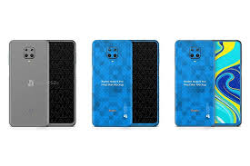 Xiaomi Redmi Note 9 Pro Note 9s 2020 Psd Skin Mockup Template In 2020 Note 9 Mockup Psd