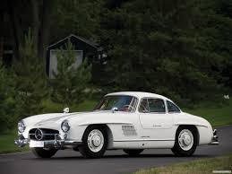 Picture Of White Retro Car Mercedes Benz 300sl W198 Vintage Model 300sl Mercedes Benz 300 Mercedes Benz Classic Classic Mercedes