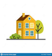 #2 das haus aus „oben. Kleines Cartoon Gelbes Haus Mit Baumen Isolierte Vektorgrafik Vektor Abbildung Illustration Von Bunt Zitrone 161136637